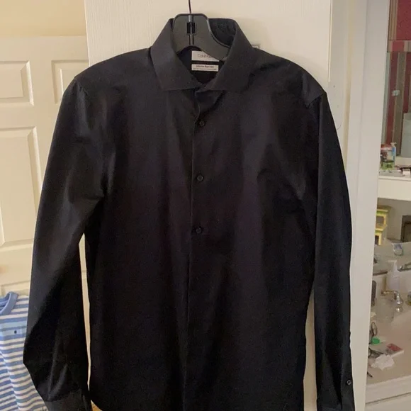 calvin klein infinite non-iron slim fit stretch collar dress shirt The Opulence | French Cuff | Double Woven Cotton main image 1